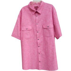 Foundry red chambray short sleeve shirt sz 3XLT (3XLTall) NEW